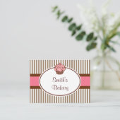 Carte de visite vintage Pink Cupcake (Debout devant)
