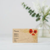 Carte de visite vintage Poppies (Debout devant)
