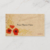 Carte de visite vintage Poppies (Dos)