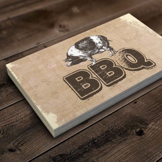 Carte de visite vintage pour barbecue