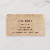 Carte de visite vintage pour barbecue (Dos)