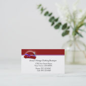 Carte de visite vintage pourpre rouge (Debout devant)