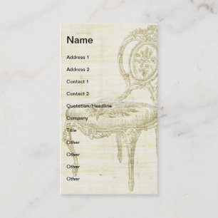 Carte De Visite Vintage président français Linen