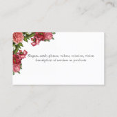 Carte de visite vintage Red Roses (Dos)