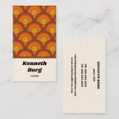 Carte De Visite Vintage rétro des années 70 (Devant / Derrière)