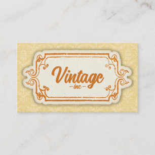 Carte De Visite Vintage Retro Orange