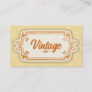 Carte De Visite Vintage Retro Orange