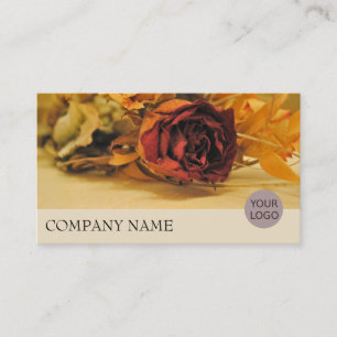 Carte De Visite Vintage Rose beige de style romantique moderne