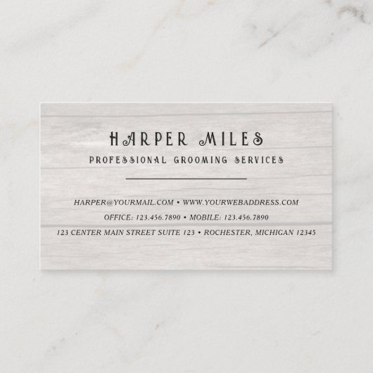 Carte De Visite Vintage rustique (Dos)