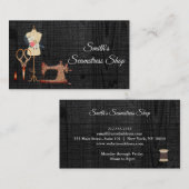 Carte De Visite Vintage Seamstress (Devant / Derrière)