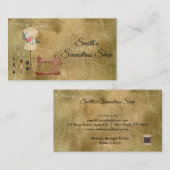 Carte De Visite Vintage Seamstress (Devant / Derrière)