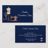 Carte De Visite Vintage Seamstress (Devant / Derrière)