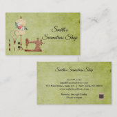 Carte De Visite Vintage Seamstress (Devant / Derrière)