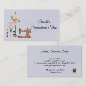 Carte De Visite Vintage Seamstress (Devant / Derrière)