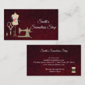 Carte De Visite Vintage Seamstress (Devant / Derrière)