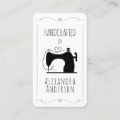Carte De Visite Vintage Sewing Machine Handcrafted By (Devant)