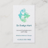 Carte De Visite Vintage Swan réflexion - thérapeute (Devant)