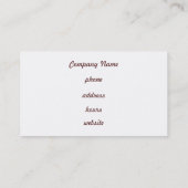 Carte de visite Vintage vert et Brown (Dos)