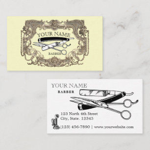 Carte De Visite Vintage Victorian Era Steampunk Barber Modèle