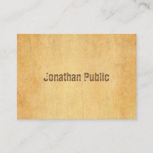 Carte De Visite Vintage Vieux Papier Perdu Script Professionnel