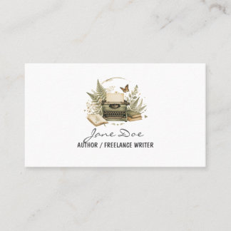 Carte De Visite Vintage Watercolor Author Business Card