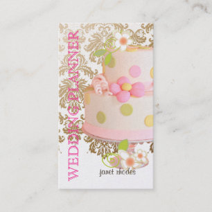 Carte De Visite Vintage, Wedding planner+Fidora Damask