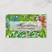 Carte De Visite Vintage William Morris Iris Bird Motif Floral (Devant)