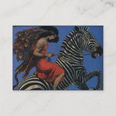 Carte De Visite Vintage Zebra Art Nouveau Femme (Dos)