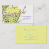 Carte De Visite Vintages poussins de Pâques (Devant / Derrière)