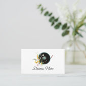 Carte De Visite Vinyl Record, floral, Oldies Rustique (Debout devant)