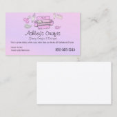 Carte De Visite Vinyl rose et violet silhouette ou ricut pour l'ar (Devant / Derrière)