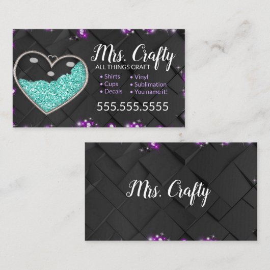 Carte de visite vinyle (Devant / Derrière)