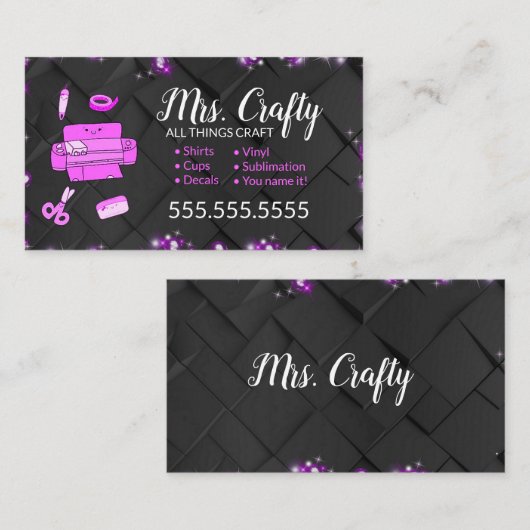 Carte de visite vinyle (Devant / Derrière)