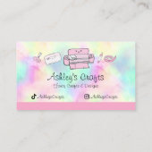 Carte De Visite Vinyle Arc-en-ciel Silhouette Aquarelle B (Dos)