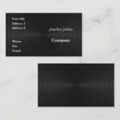 Carte De Visite Vinyle noir (Devant / Derrière)