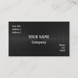 Carte De Visite Vinyle noir
