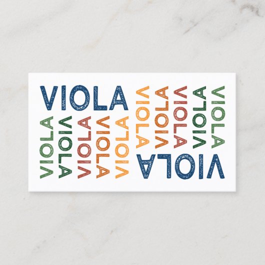 Carte De Visite Viola coloré (Devant)