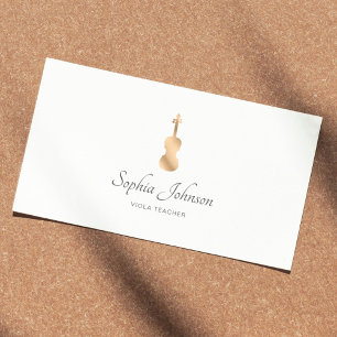 Carte De Visite Viola Enseignant Gold Professionnel Blanc