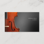 Carte De Visite Viola Professeur Musicien Professionnel Gris (Dos)
