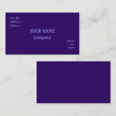 Carte De Visite Violet (Devant / Derrière)