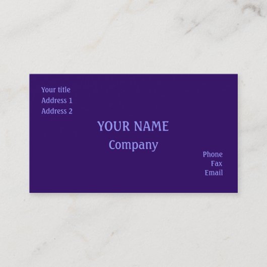 Carte De Visite Violet (Devant)