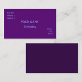 Carte De Visite Violet (Devant / Derrière)