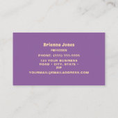 Carte De Visite Violet (Dos)
