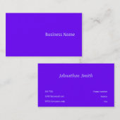 Carte De Visite Violet (Devant / Derrière)
