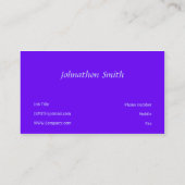 Carte De Visite Violet (Dos)