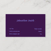 Carte De Visite Violet (Dos)