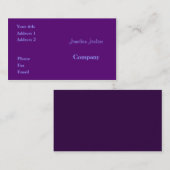 Carte De Visite Violet (Devant / Derrière)
