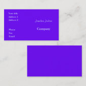 Carte De Visite Violet (Devant / Derrière)