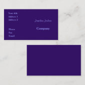 Carte De Visite Violet (Devant / Derrière)