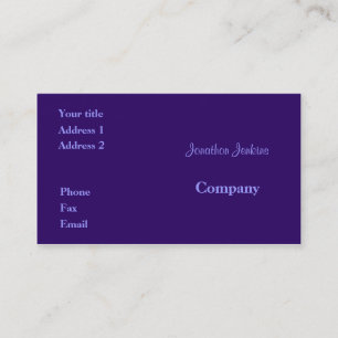 Carte De Visite Violet